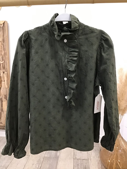 Blusa estampada verde